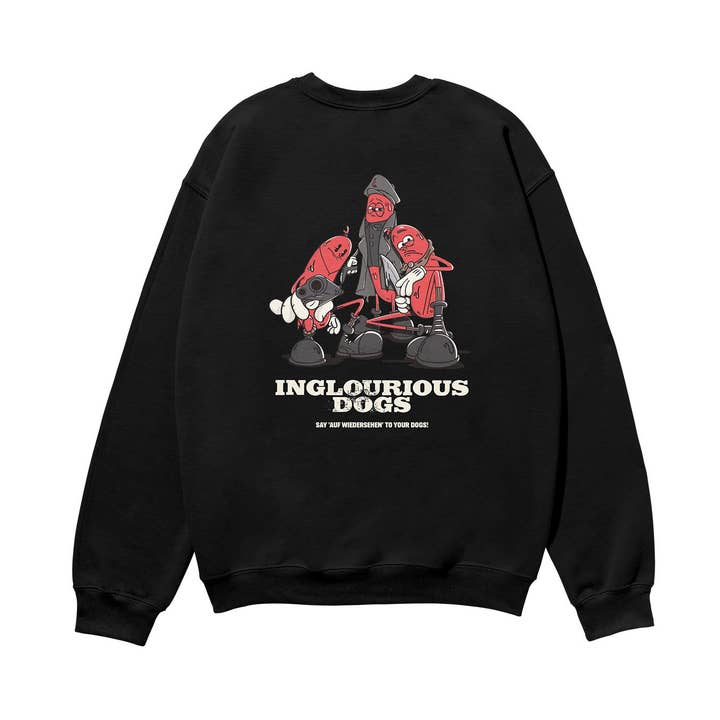 Inglourious Dogs Heavyweight Organic Sweatshirt Black for wholesale by Weekend Concept
