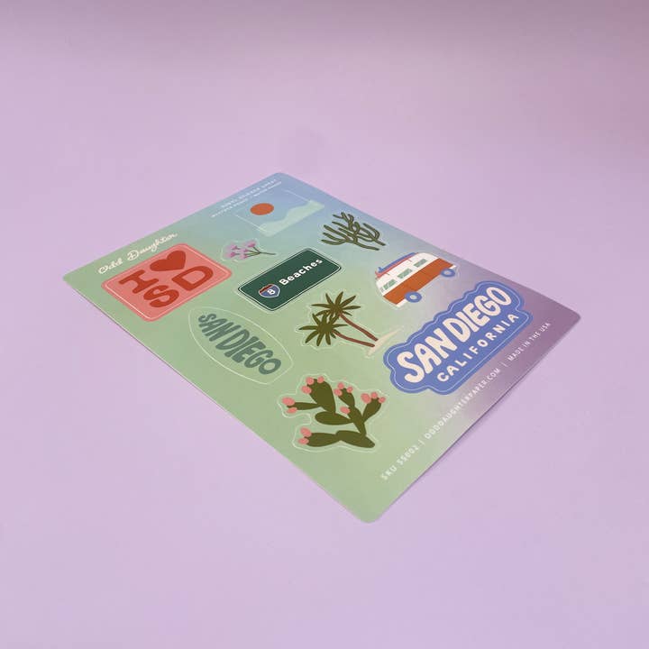 Odd Daughter Paper Co. - Wholesale Sticker - San Diego Sticker Sheet3