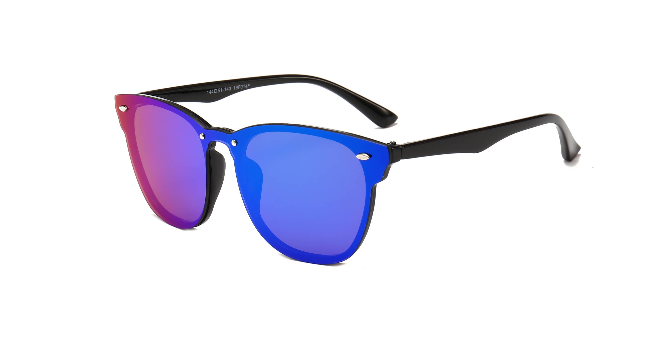 Trio Trading - Wholesale Sunglasses - Unisex - Unisex One Piece Mirrored Lens Sunglasses Assorted 12 Pack3