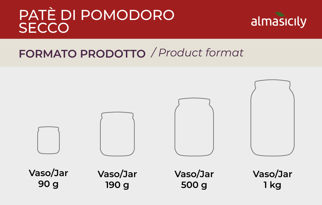 almasicily - Wholesale Pasta Sauce - Dried Sicilian Tomato Pate 180g Jar4