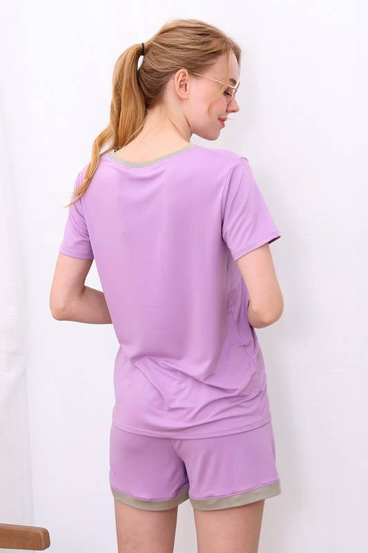 NINEXIS - Wholesale Sleepwear Set - Women's - CWSPJ031_SHORT SLEEVE TOP WITH SHORTS PAJAMA SET35