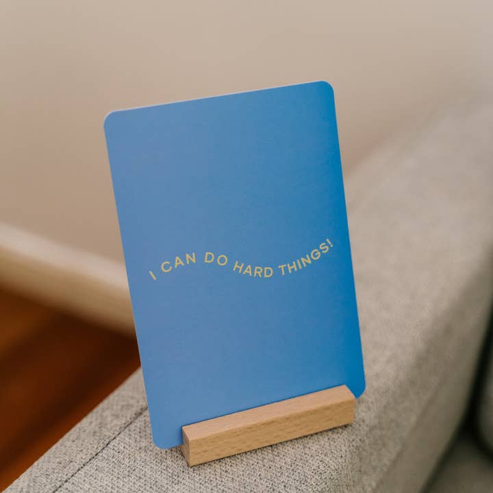 The Play Way - Wholesale Learning cards – Child & baby - Affirmation Card Set with Timber Card Holder1