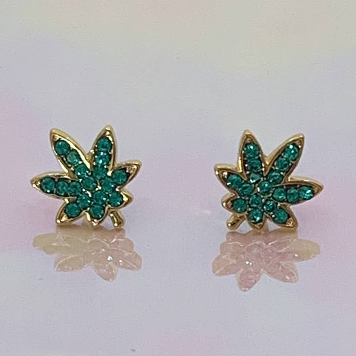 Weed Stud Earrings for wholesale by Wildflower + Co.