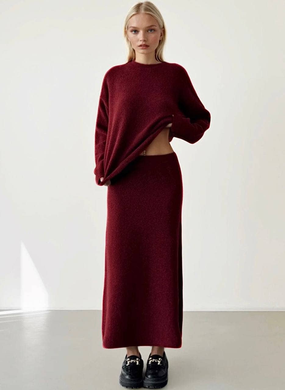 Anaz - Wholesale Top & Skirt Set - Women's - Skirt Sweater Set5