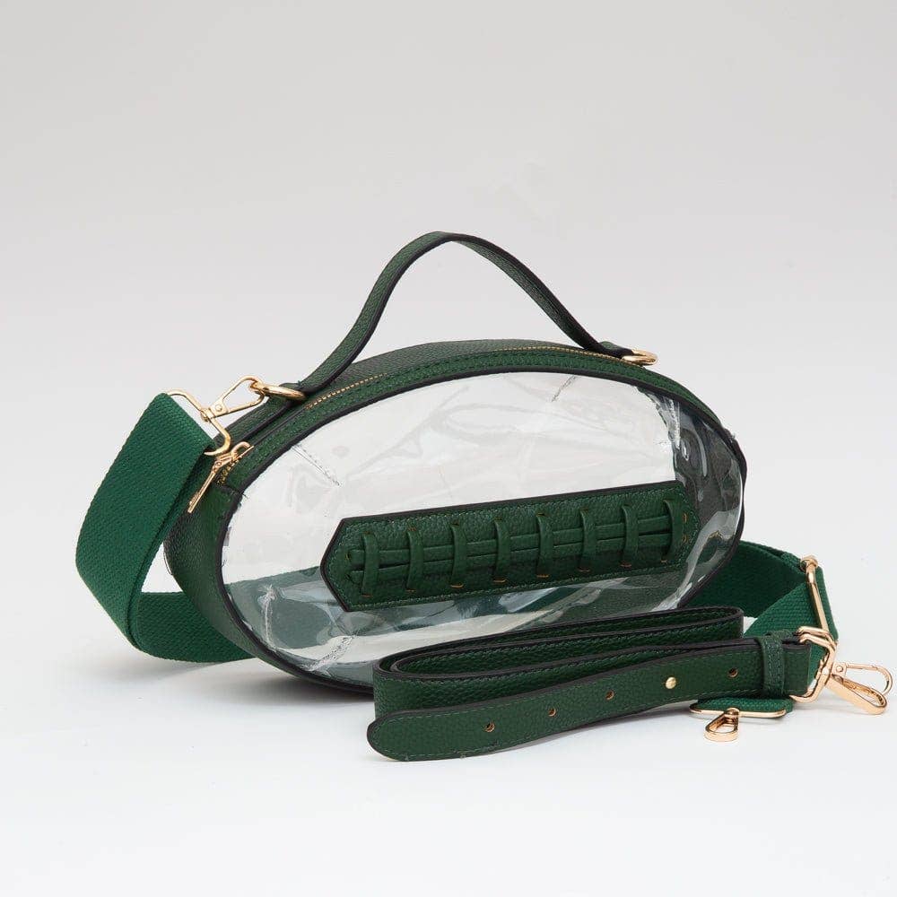 MiMi Wholesale - Wholesale Crossbody Bag - Women's - TG10695 Clear Gameday Football Stitch Detail Crossbody Bag14