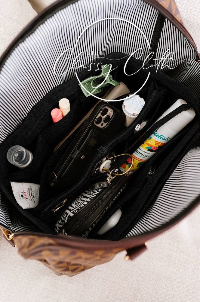 The Classy Cloth WS – Engroshandel Tasketilbehør - Dame – Tote Taske Pung Organizer Indsats - Sort RTS2