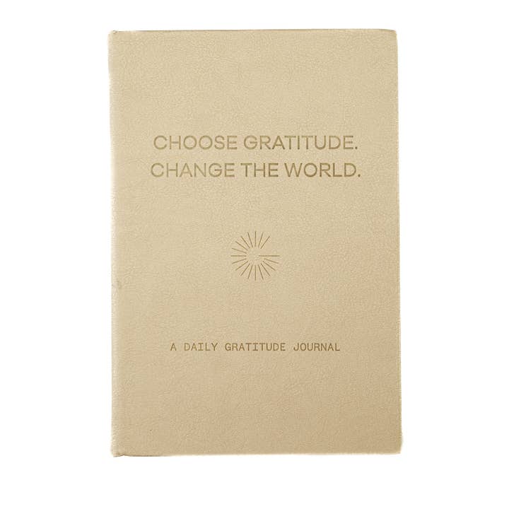 Choose Gratitude Change the World Gratitude Journal Beige for wholesale by Gratitude Gifted