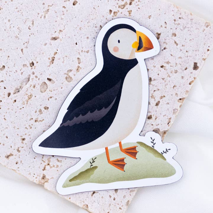 Tilda&Theo - Vente Aimants - Magnet Puffin Vogel Iceland - Aimant pour réfrigérateur Islande0