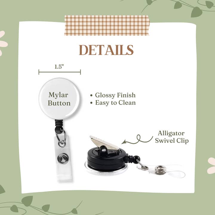 Firefly Paper Studio, LLC - Wholesale Badge Accessory - Women's - Happy Flower Badge Reel1