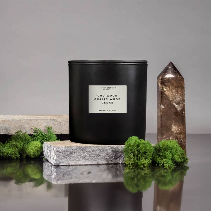 ENVIRONMENT - Wholesale Jar/Filled Candle - 55oz Inspired by Tom Ford® Candle Oud Wood | Guaiac Wood | C