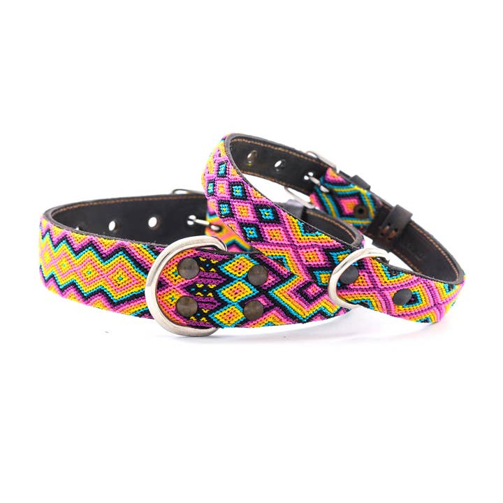 Handcrafted, hand-knotted dog collar MERIDA pour la vente par KINAKÚ