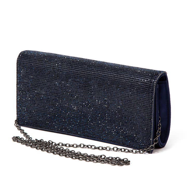 Allure Rhinestone Encrusted Clutch Bag With Hidden Shoulder for wholesale by LADY COUTURE