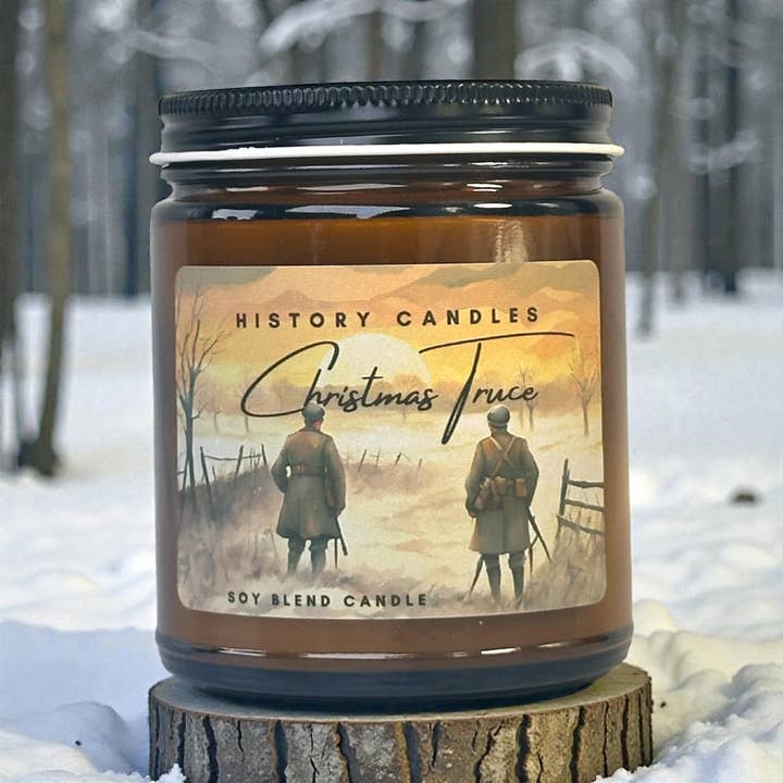 CHRISTMAS TRUCE Candle | History Candle World War I for wholesale by History Candles