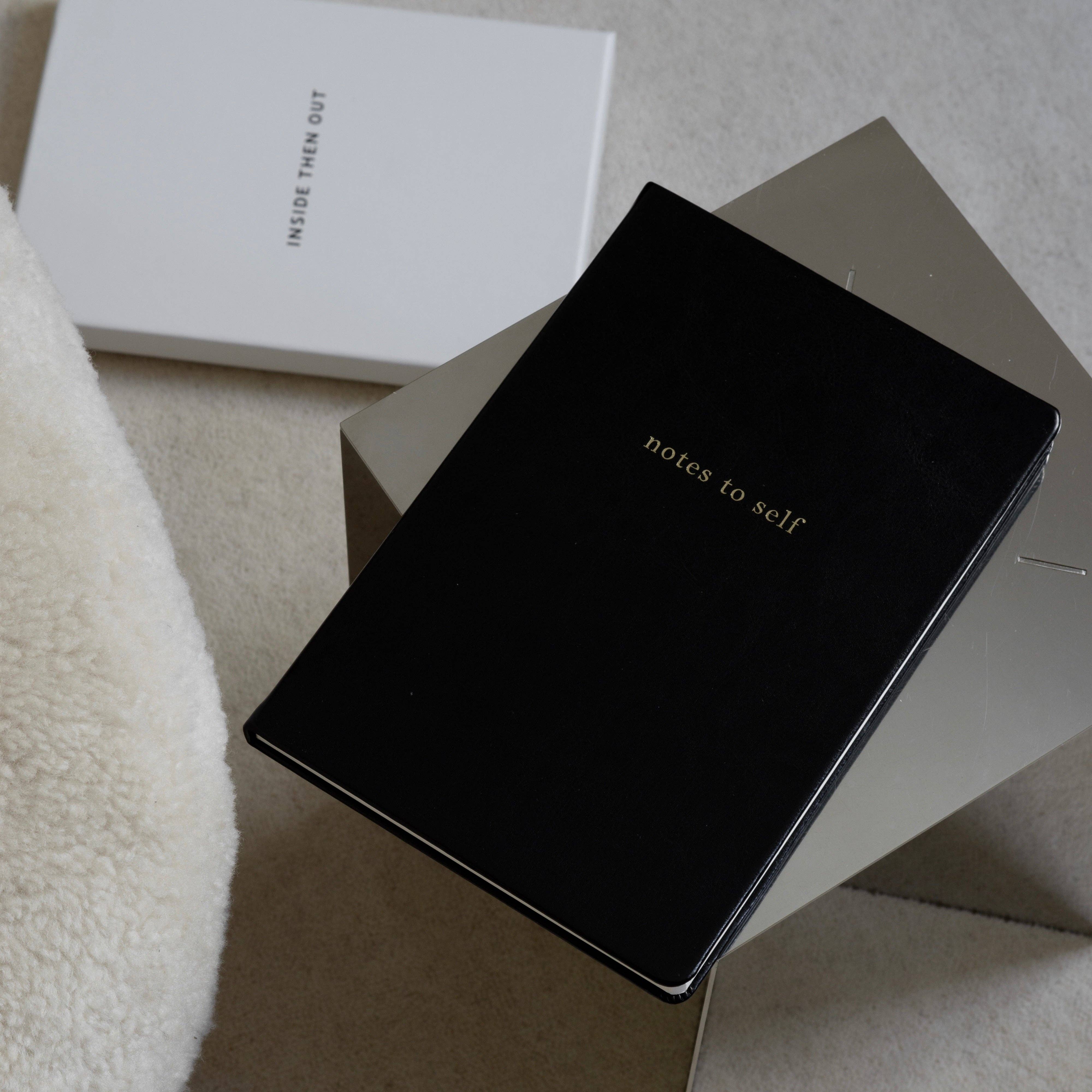 Inside Then Out - Wholesale Journal/Diary - Notes to Self Lined Journal - Black1