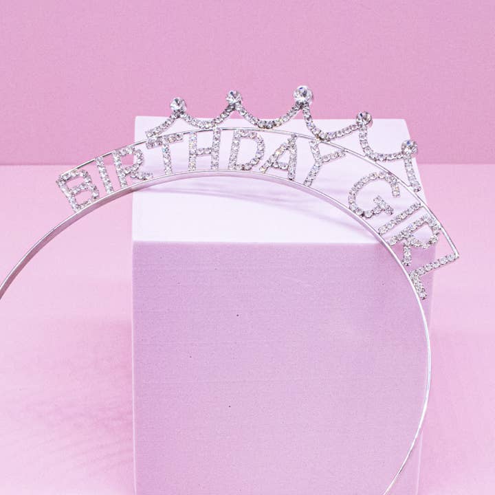 Frog Sac - Wholesale Tiara - Kids - Rhinestone Birthday Girl Tiara Crown Headband