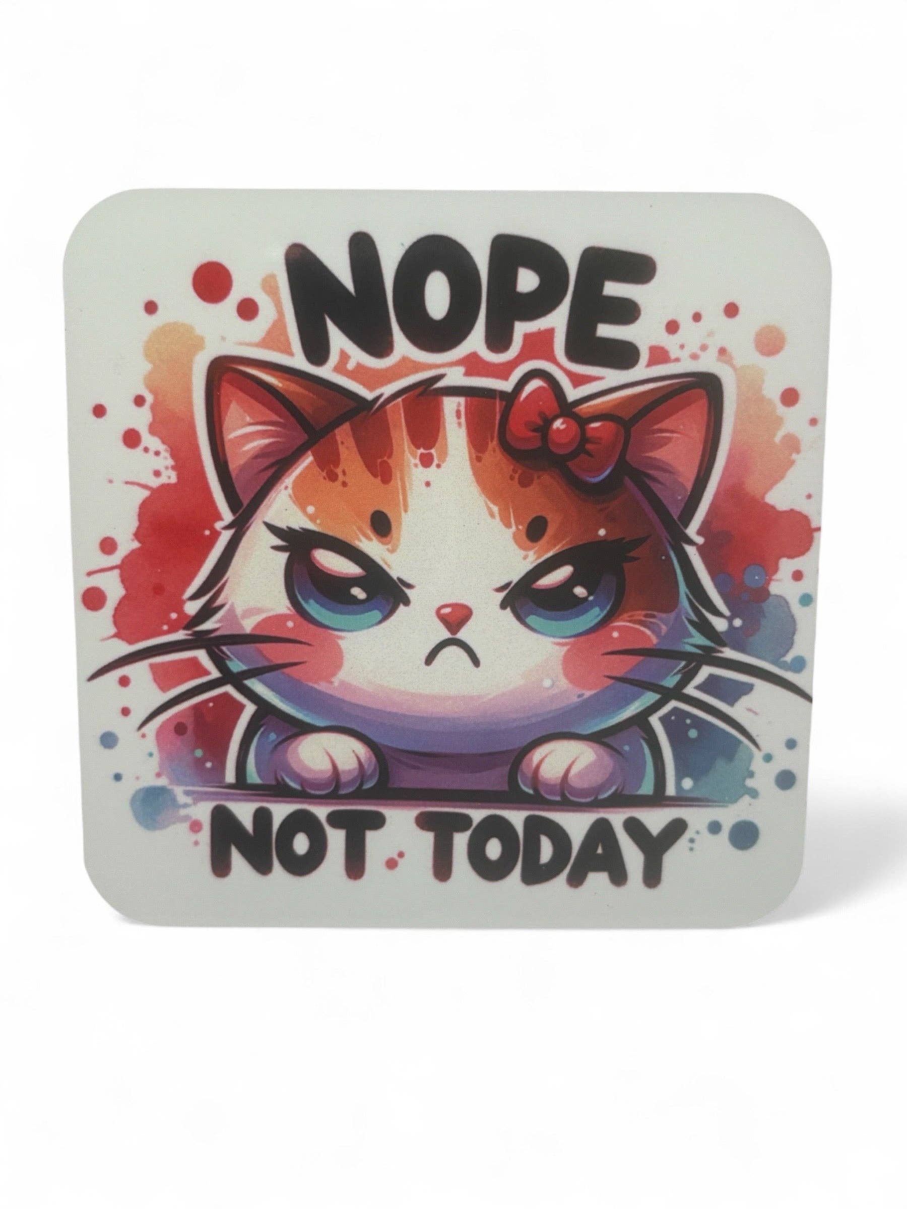 simply creative - Wholesale Coasters - Nope Not Today Wooden Square Coasters2