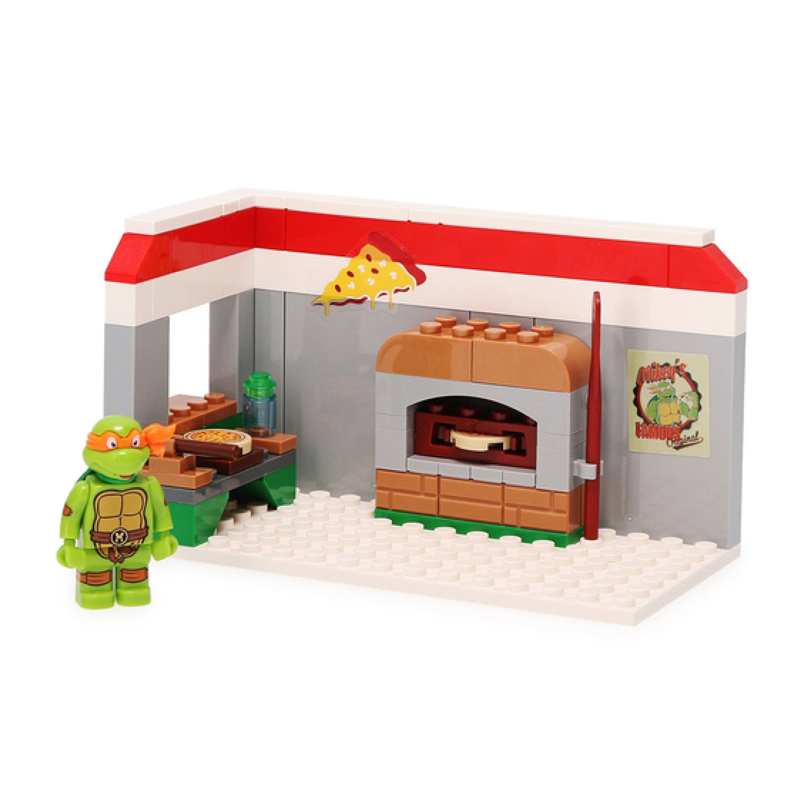 Well Played - Wholesale Building Set - Kids - Teenage Mutant Ninja Turtles Pizza Parlor with Mikey Snap & Switch Set0