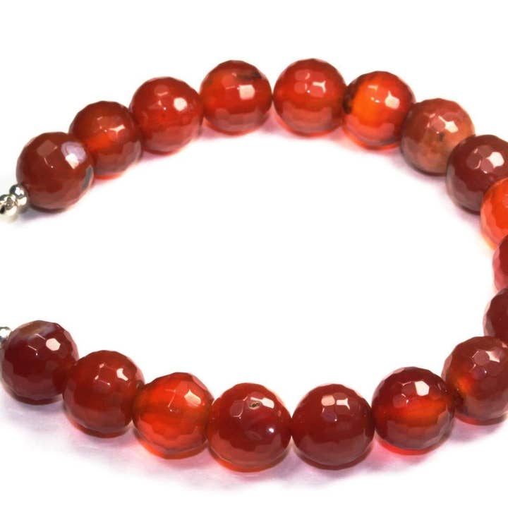 Carnelian fasetterad sten armband för wholesale av Wild Lotus