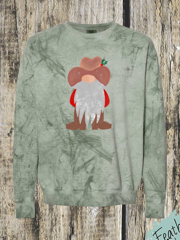 Cowboy Gnome Color Crewneck Sweater for wholesale by Feather & Co.