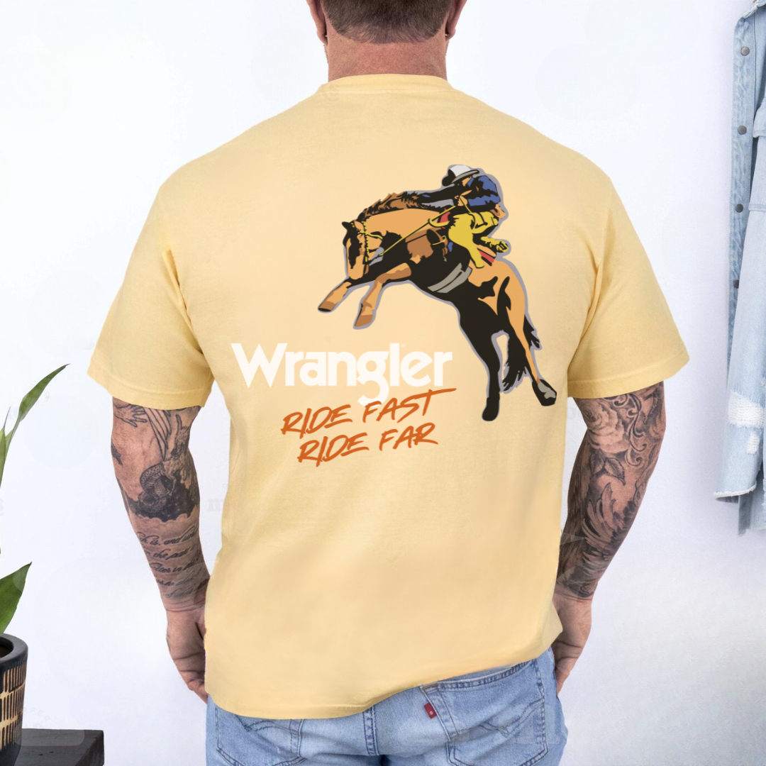 Clover + Cotton Co - Wholesale Screen Printed T-Shirt - Men's - Wranglin' Cowboy Tees9