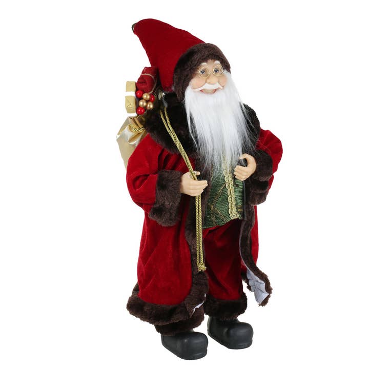 SINT - Wholesale Christmas Decoration - SINT 18 Inch Christmas Standing Santa Claus Doll Statue Figurine Ornament13