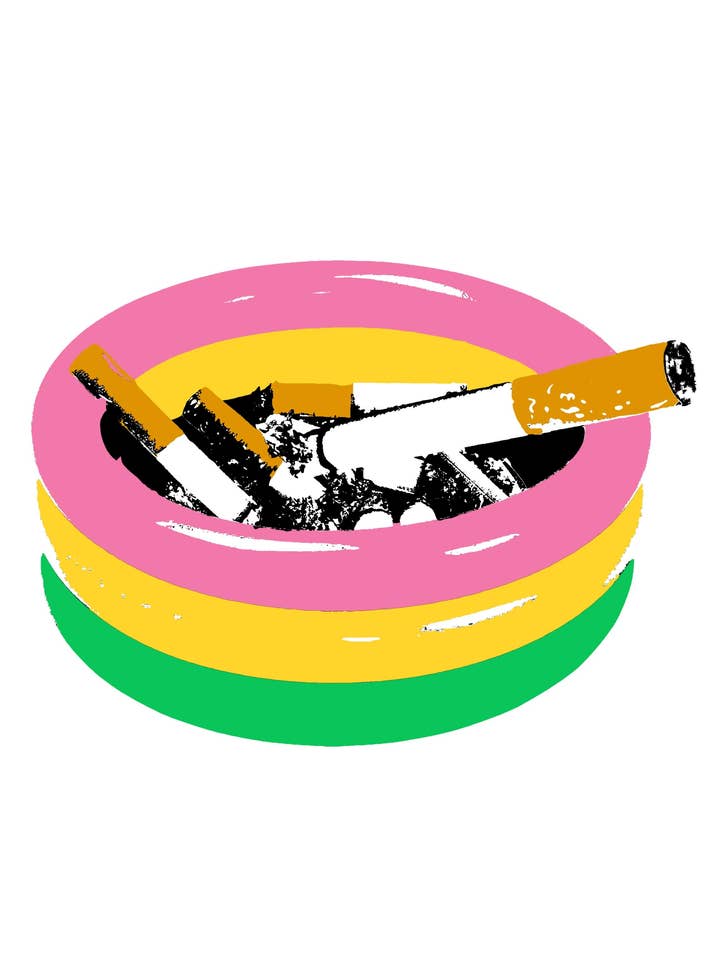 Kiddie Pool/Ashtray Print: Cute & Quirky Art Illustration for wholesale by Electra Makes