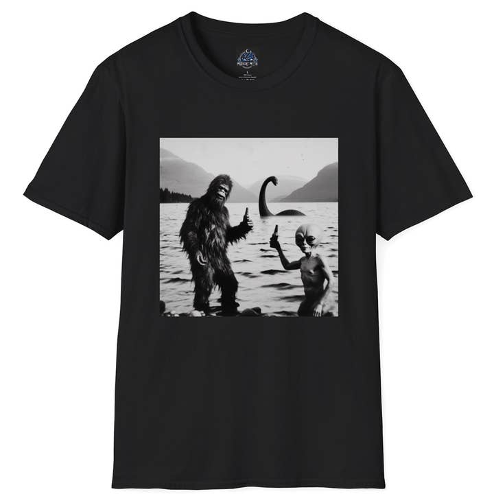 Midnight Myth - Wholesale T-Shirt (Graphic) - Men's - Loch Ness Alien Bigfoot Shirt Hiking Camping Tshirt Men's