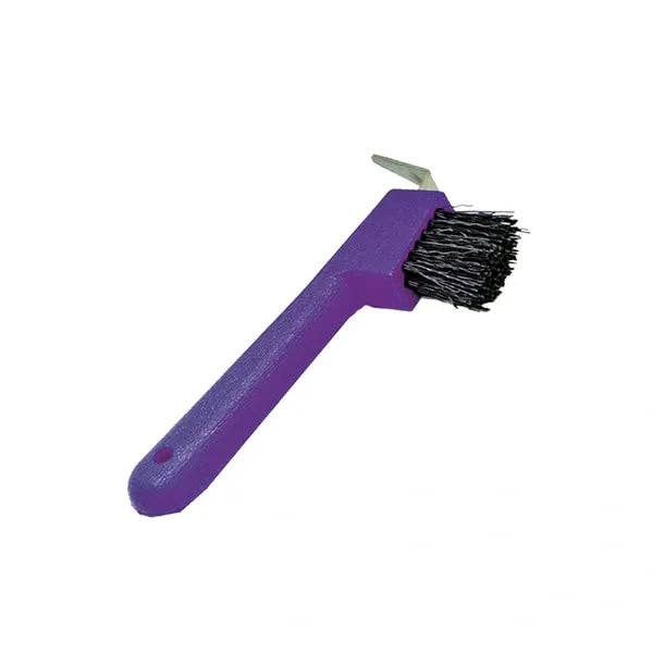 Smart Horse Gear - Wholesale Horse Conditioner/Grooming Aid - Hoof Pick with Brush / Plastic / Metal Pick / 7"
