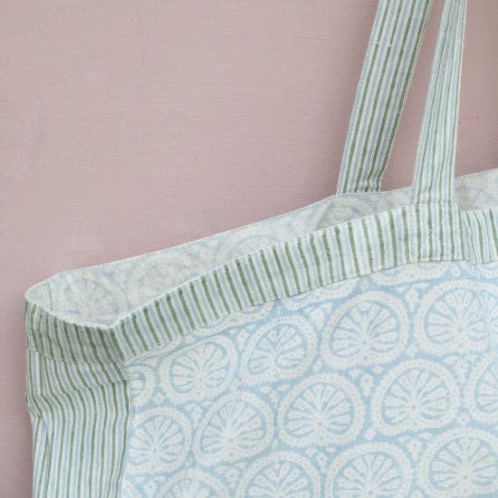 Rozablue – wholesale Bärkasse - Dam – Strandväska | Snäckskal Blå1