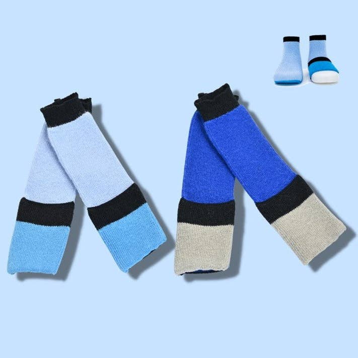 Lot de 2 pour nouveau-né - Bleu pour la vente par Peekaboo Socks