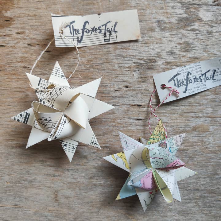 The Foxes Tail - Wholesale Ornament - Upcycle Moravian Star Ornament5