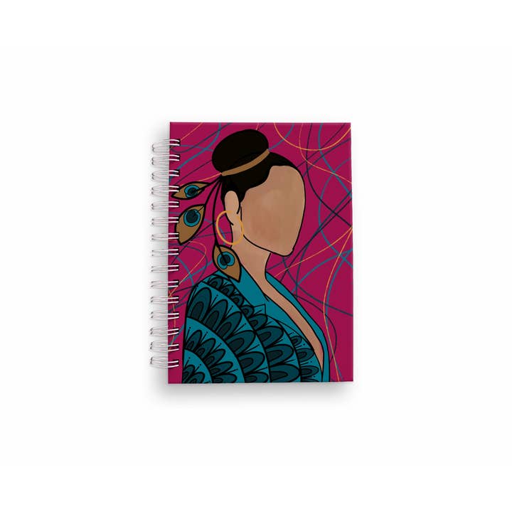 Peacock Woman Notebook| Journal | Sketch for wholesale by Applefallsprints