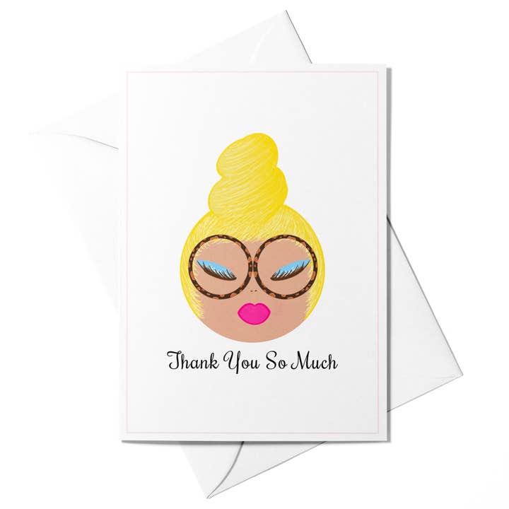 Sparkle Blu - Wholesale Thank You Card - Thank You So Much Appreciation Greeting Card