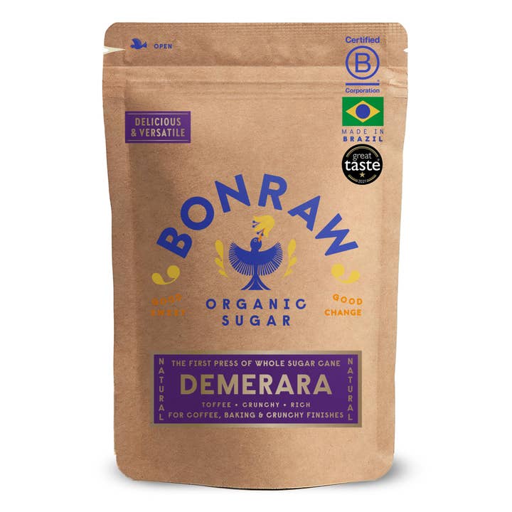 Bonraw Organic Demerara Sugar | 1kg x 8 for wholesale by Bonraw Foods