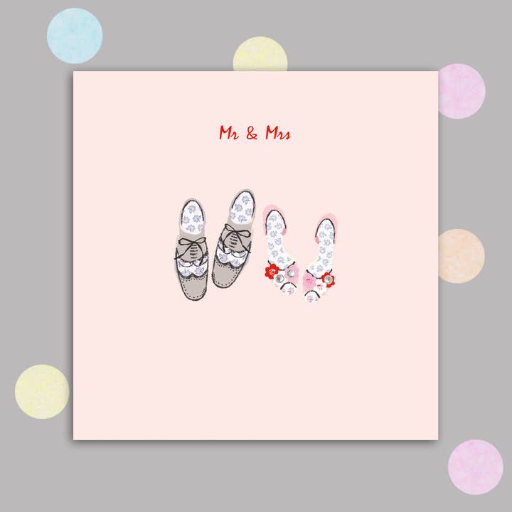 Cartão de Casamento - Sr. e Sra. Shoes por atacado de Lou Mills