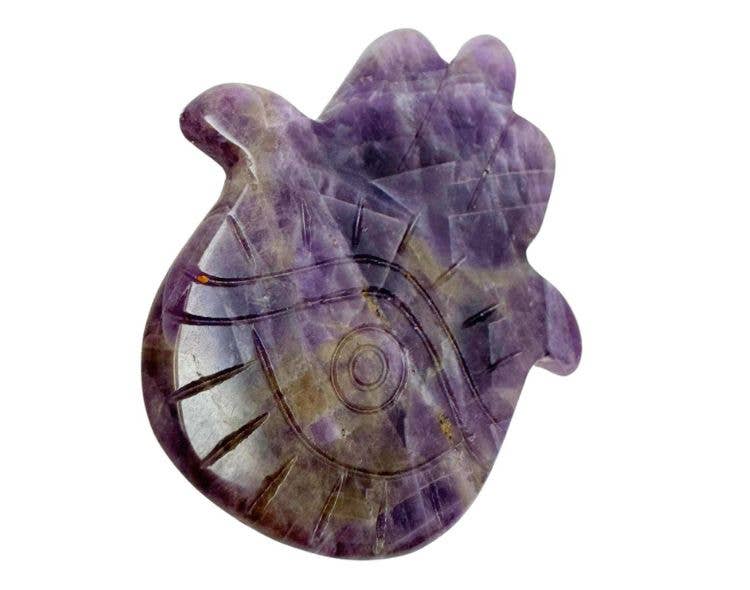 Crystal Magick Wholesale Ltd – wholesale Spiritual stone/crystal – Amethyst Hamsa Carving2
