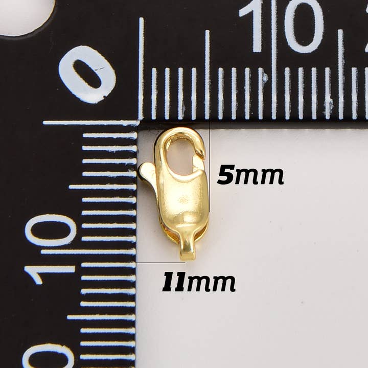 findings4uGem - Wholesale Halskettinghanger - Met goud gevulde rechthoekige sieradensluiting met karabijnklauw, CL5331