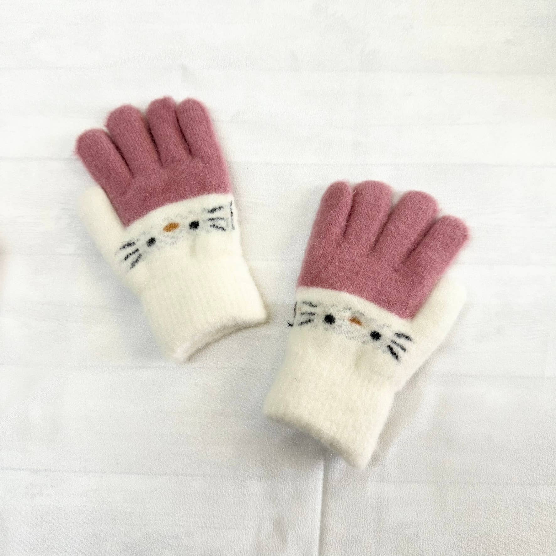 Karma Nepal Crafts - Venta al por mayor Guantes - Niños - Guantes de invierno para gatitos con forro polar para niños6