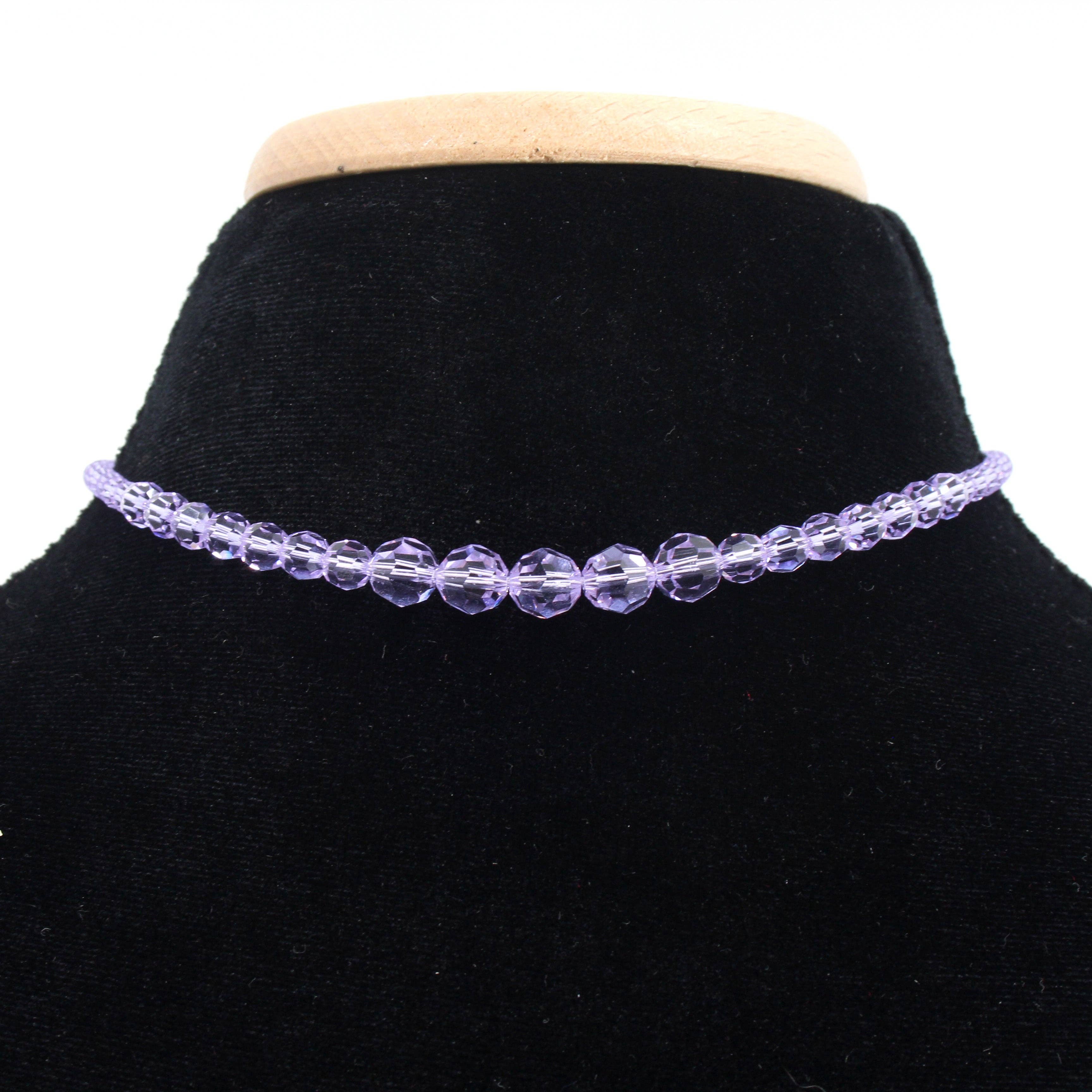 Restrained Grace - Wholesale Choker/Collar - Ultra Discreet Swarovski Crystal Day Collar in Lavender0