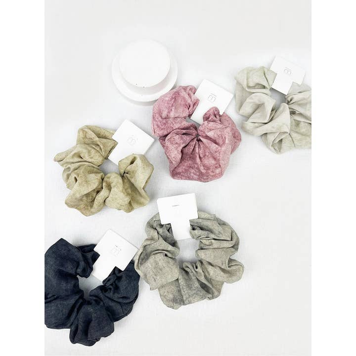 MIX COLOR Acid Washed Pattern Large Scrunchie for wholesale on Faire2