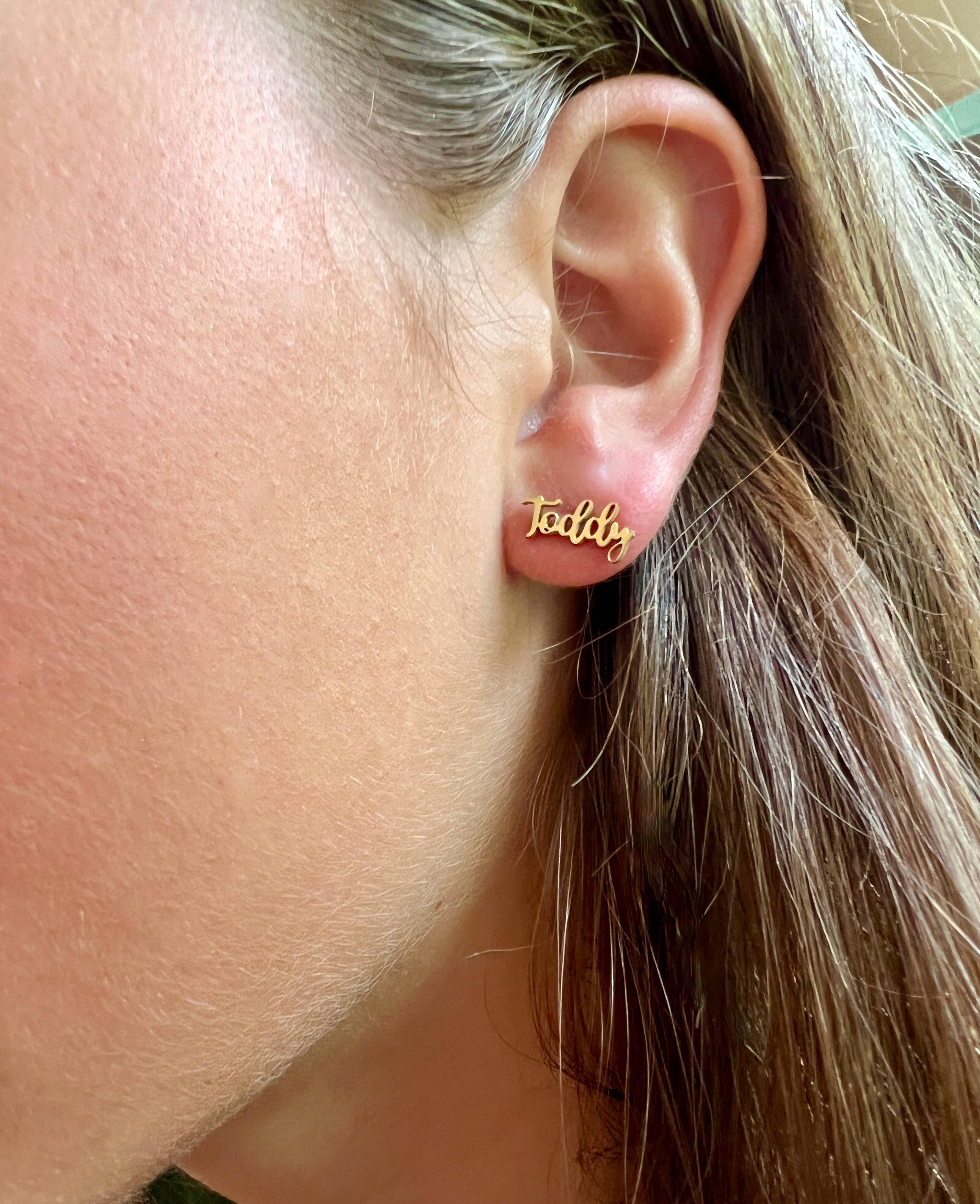 Steele Sloan Designs - Wholesale Stud/Post Earrings - Ole Miss Hotty Toddy Gold Stud Earrings, Ole Miss Gift2