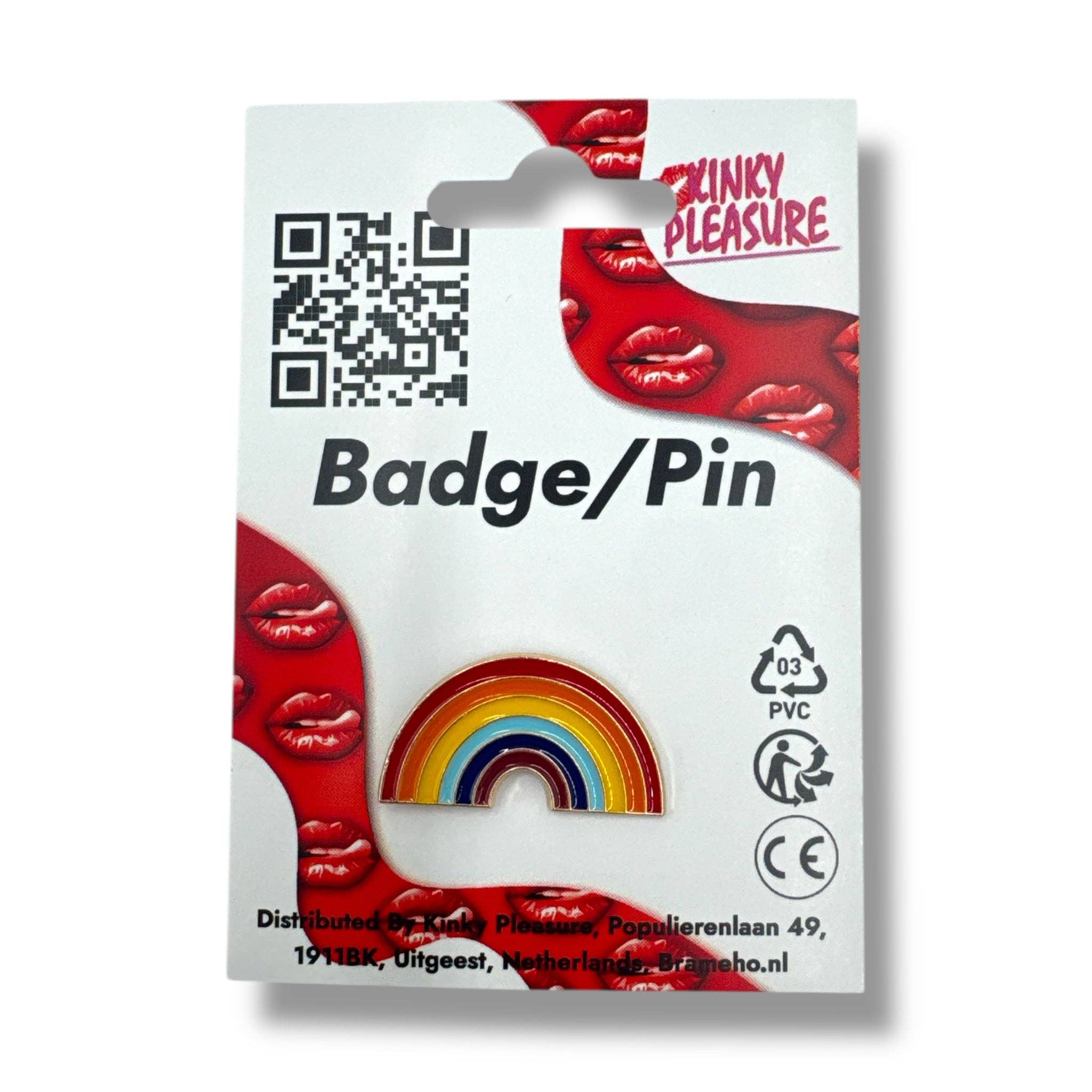 Kinky Pleasure – wholesale Lapel pin/button – Kinky Pleasure - KPB004 - Badge / Pin - Rainbow - Model 11