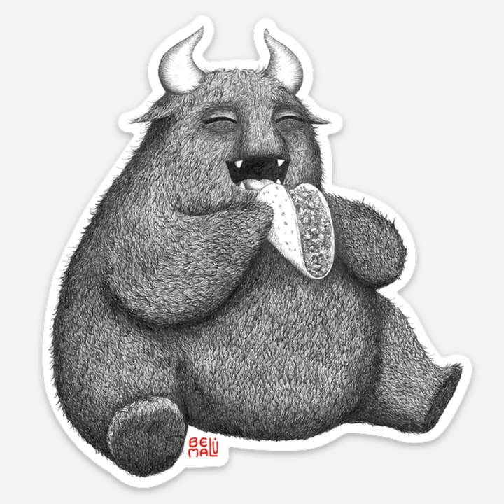 "Taco Tina" Sticker for wholesale by Belu Malu