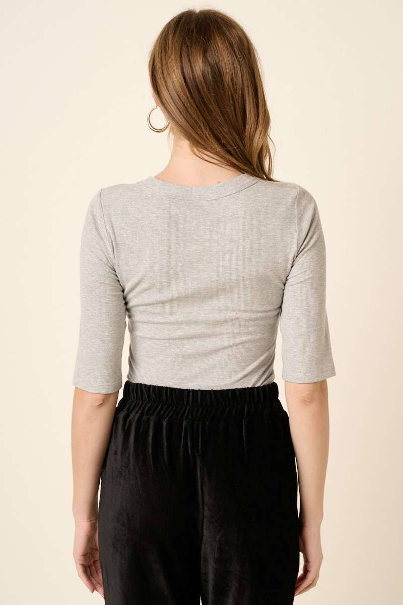 mittoshop - Wholesale Knit Top - Women's - H14853 - ROUND NECK 3/4 SLEEVE RIB KNIT TOP6