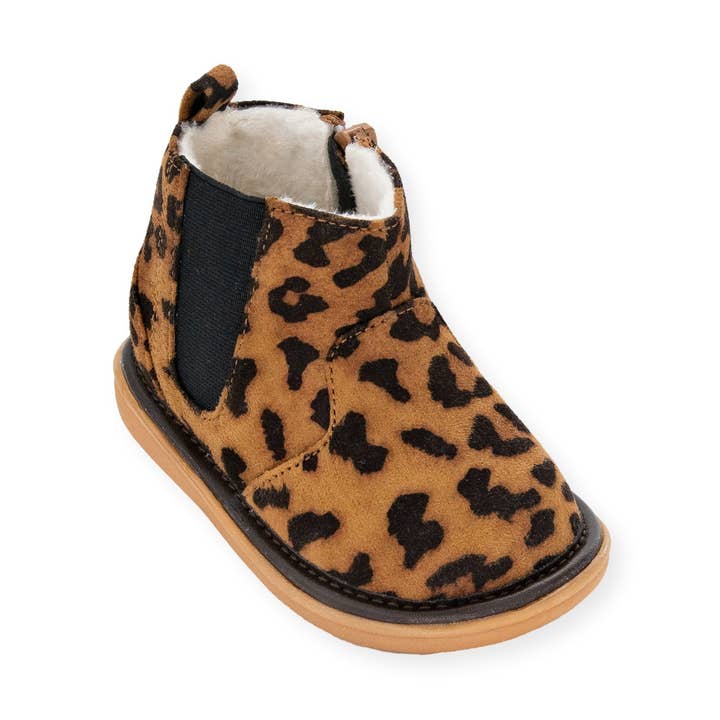 CoCo Leopard Print Mary Jane Booties for wholesale by Wee Squeak Shoes