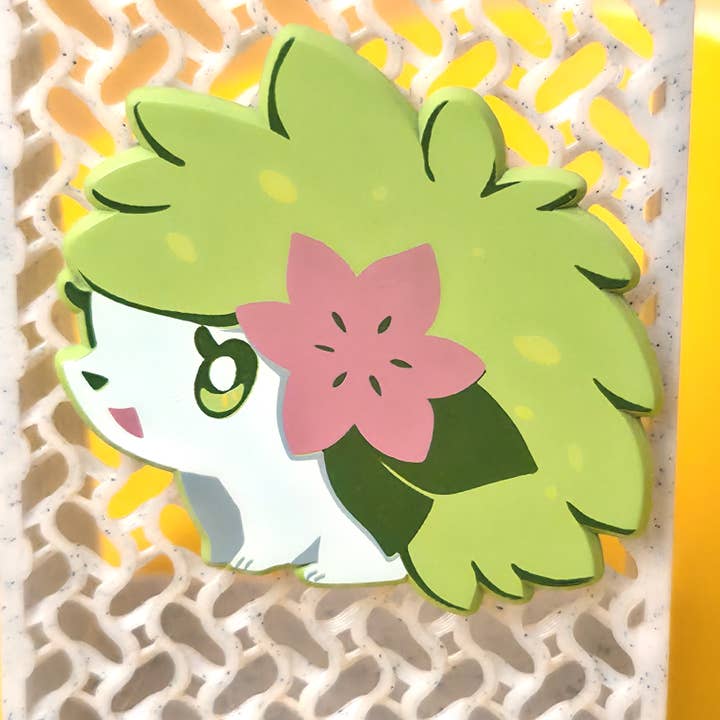 Shaymin 1.5" Dyed Enamel Pin Pokemon for wholesale by kurapixel art