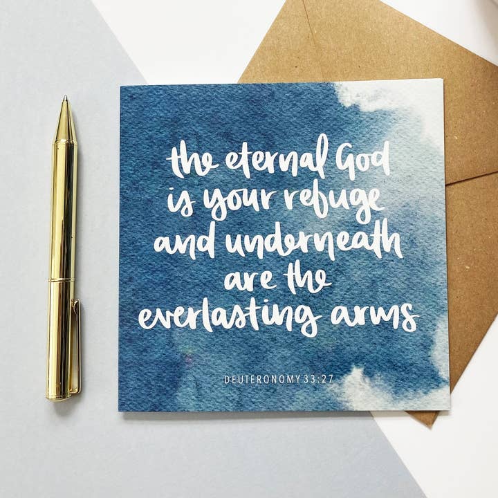 Deus é o teu refúgio Cartão de Encorajamento/Simpatia por atacado de Hope and Ginger
