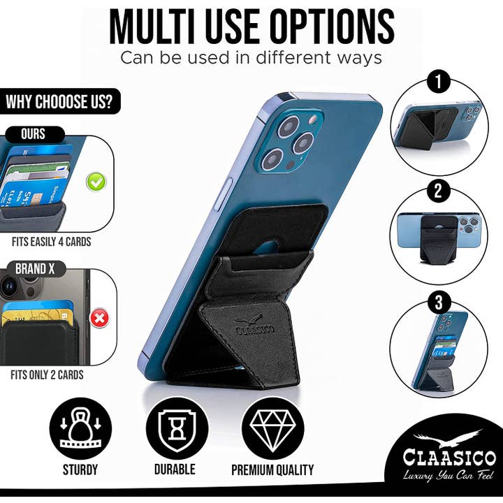Claasico - Wholesale Phone Wallet - Unisex - Cell Phone Wallet with Magnetic Phone Stand2