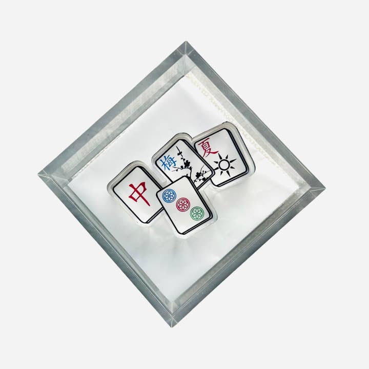 Maven Home - Wholesale Decorative Tabletop Object - Acrylic Napkin Weight - Mahjong