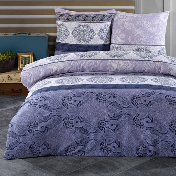 Renforcé Bettwäsche "Elada Royal", 100% Baumwolle, Reißverschluss, 80x80 cm Kissenbezug für den Großhandel von Buymax